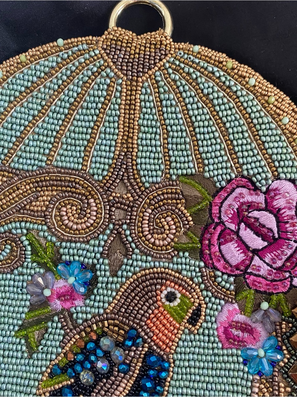 Mary Frances Pretty Parrot Beaded Crossbody Bag - Picture 4 of 15